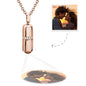 Rose gold Custom Projection Necklace, projecting couple photo, a perfect couple gift for anniversaries.