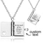 Personalized My Little Star Book Necklace – A Letter to My Daughter in a Locket, Adjustable Pendant with Message Inside, Meaningful Jewelry